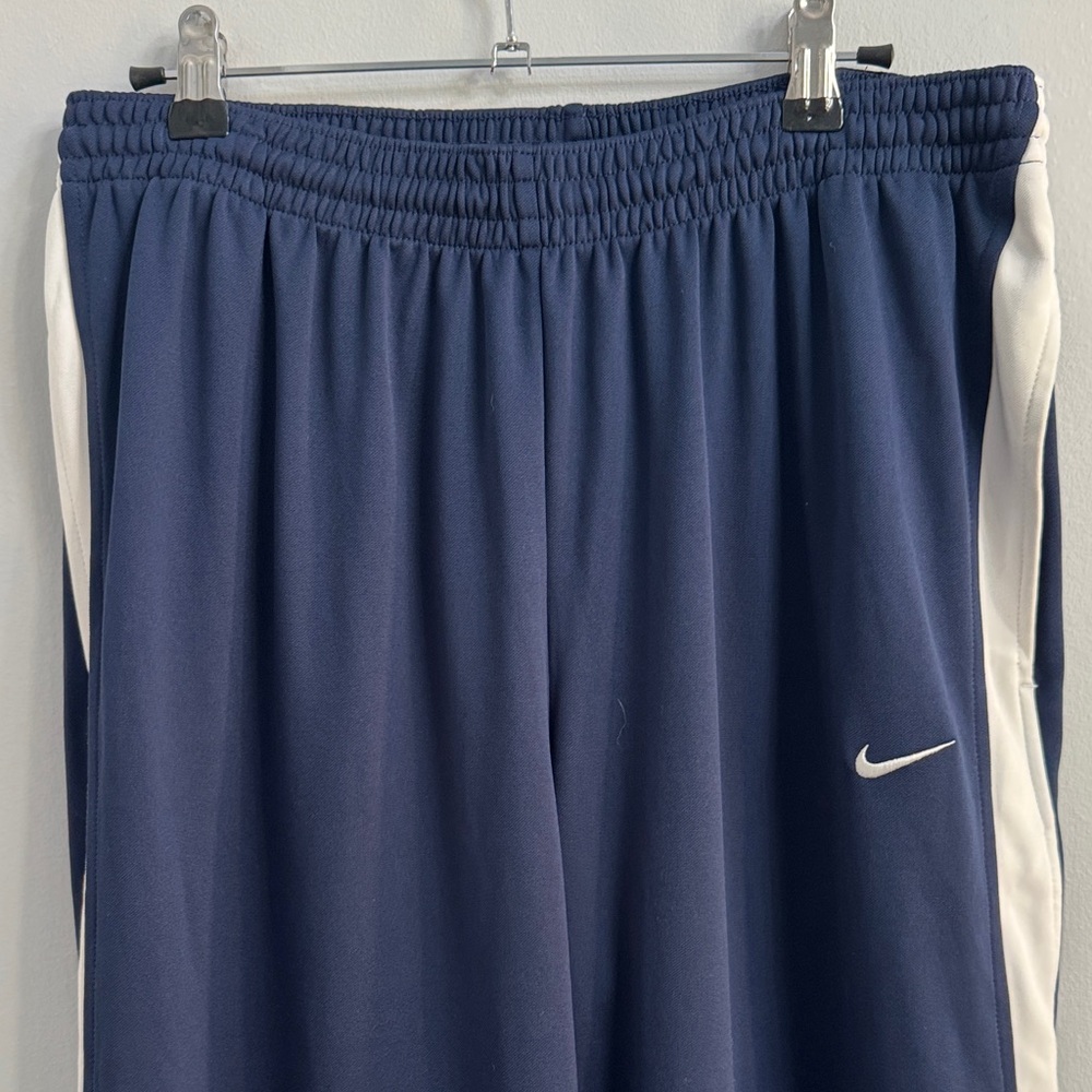 Nike Dark Blue Athletic Pants with White Accents Mens - Picture 2 of 5